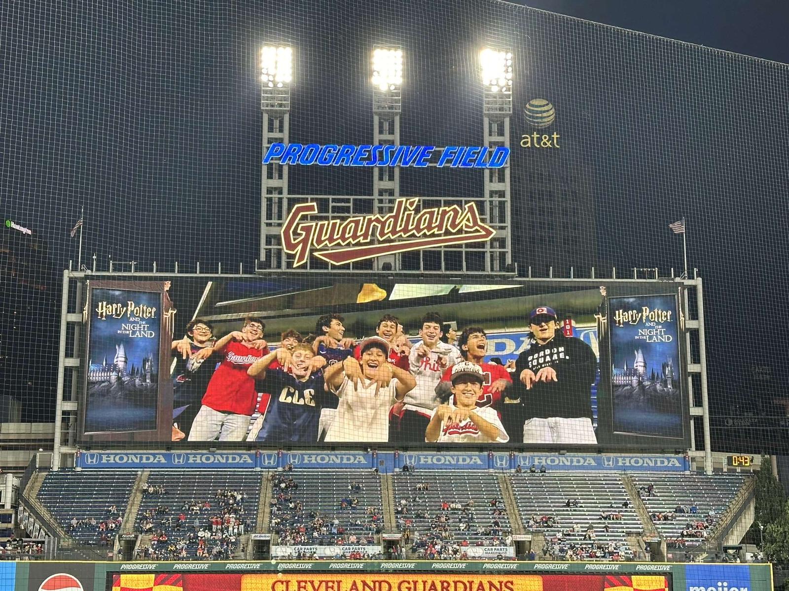 Group of people celebrating on stage