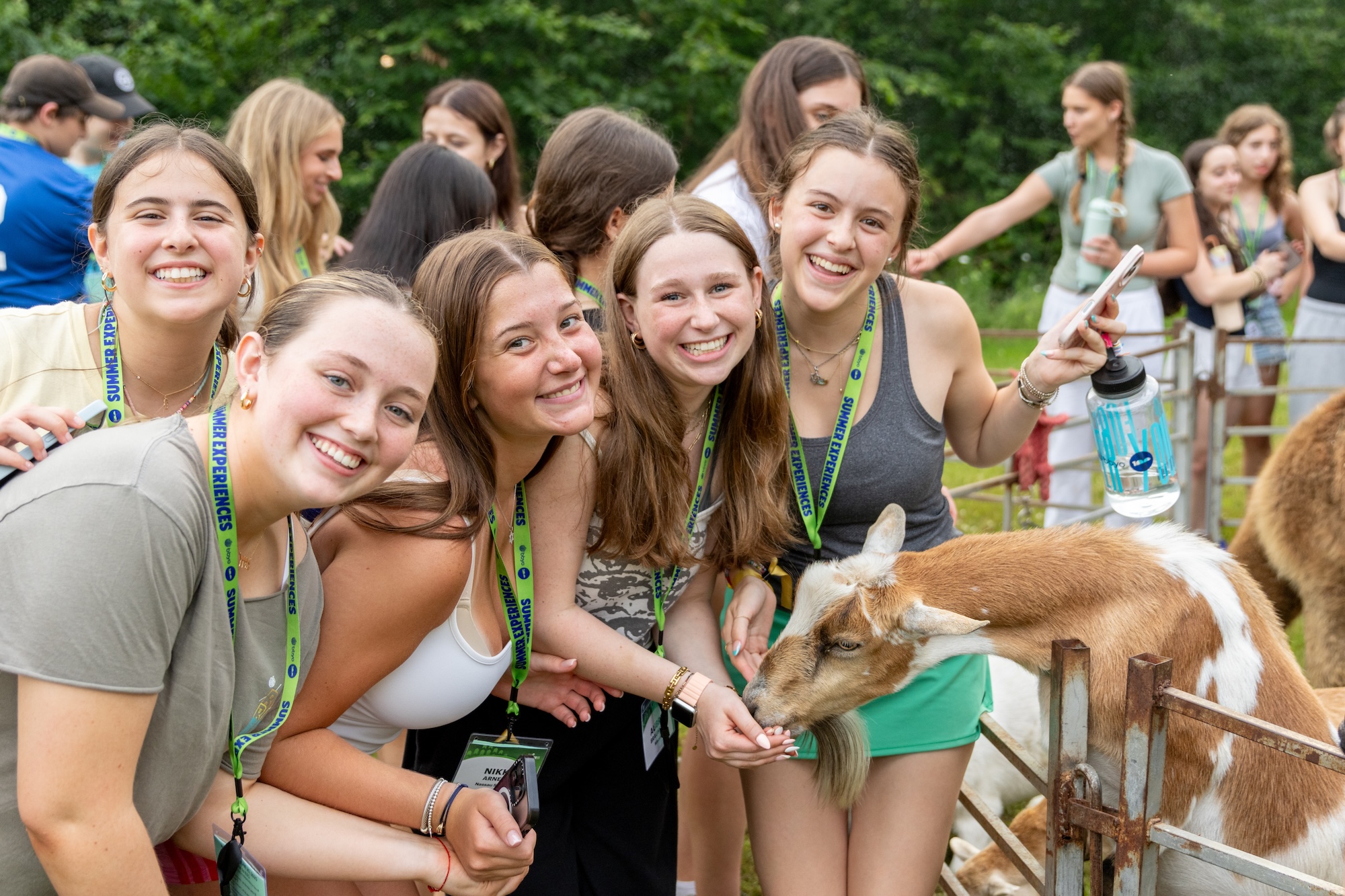 Group of people smiling outdoors