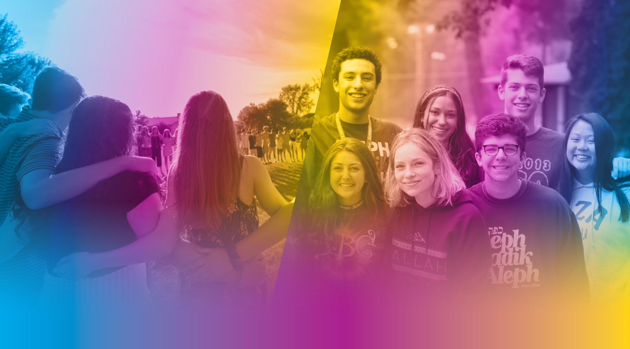 Group of diverse young people smiling at a community event